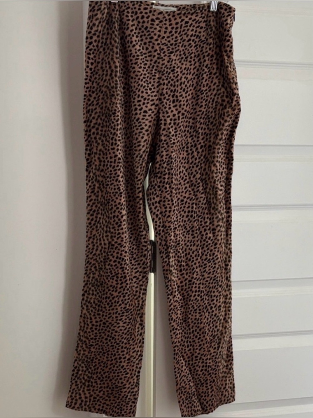 VINTAGE BELLEPOINTE animal print pants size 6 Y2K 90s spice girls furry brown